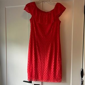 Dressbarn Off Shoulder Coral Dress